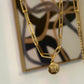 Zodiac Paper Clip Pendant Necklace-18k Gold Filled