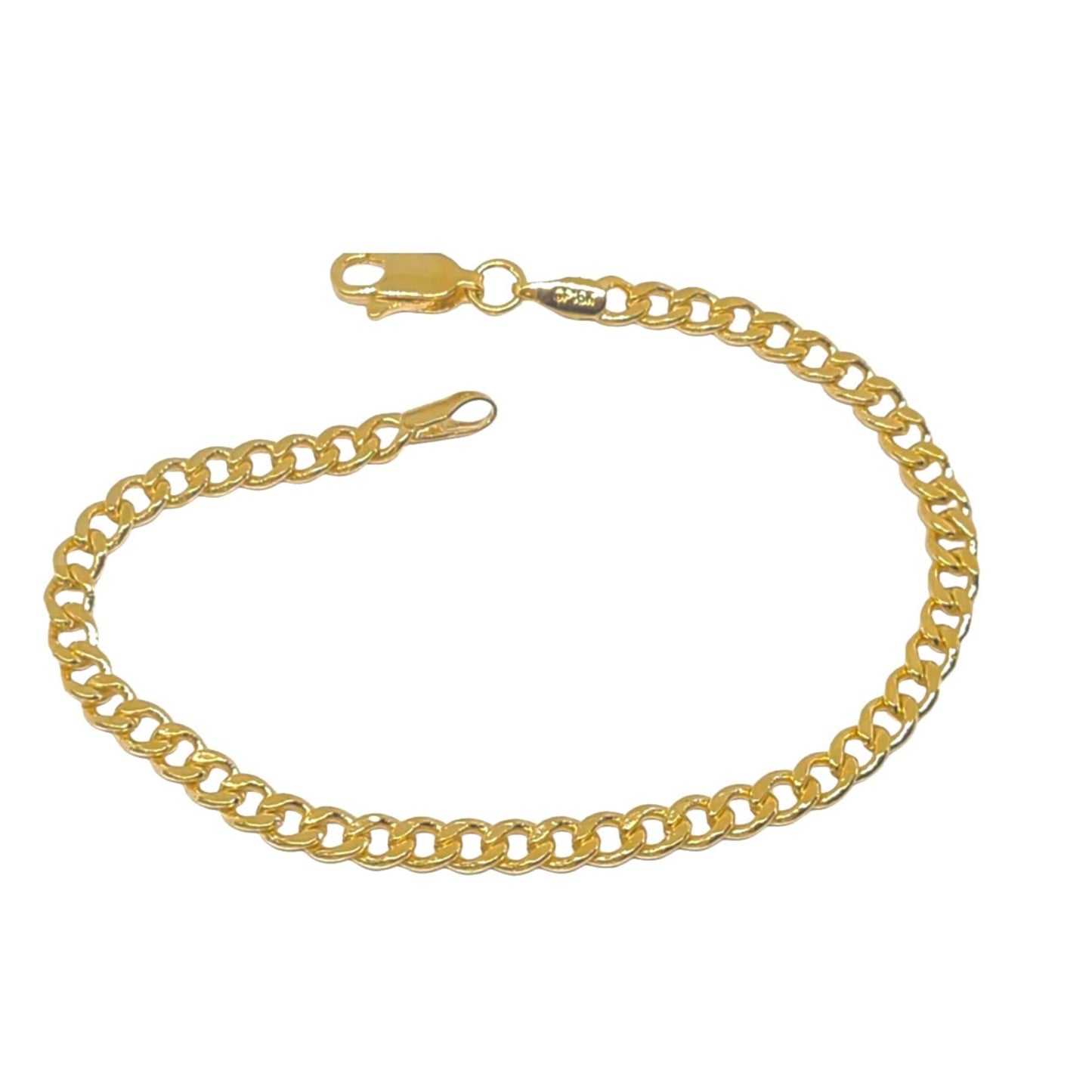 Curb Link Necklace and Bracelet Set-18k Gold Filled