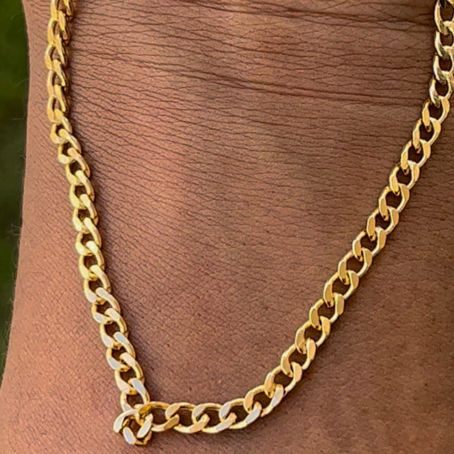 Curb Link Necklace and Bracelet Set-18k Gold Filled