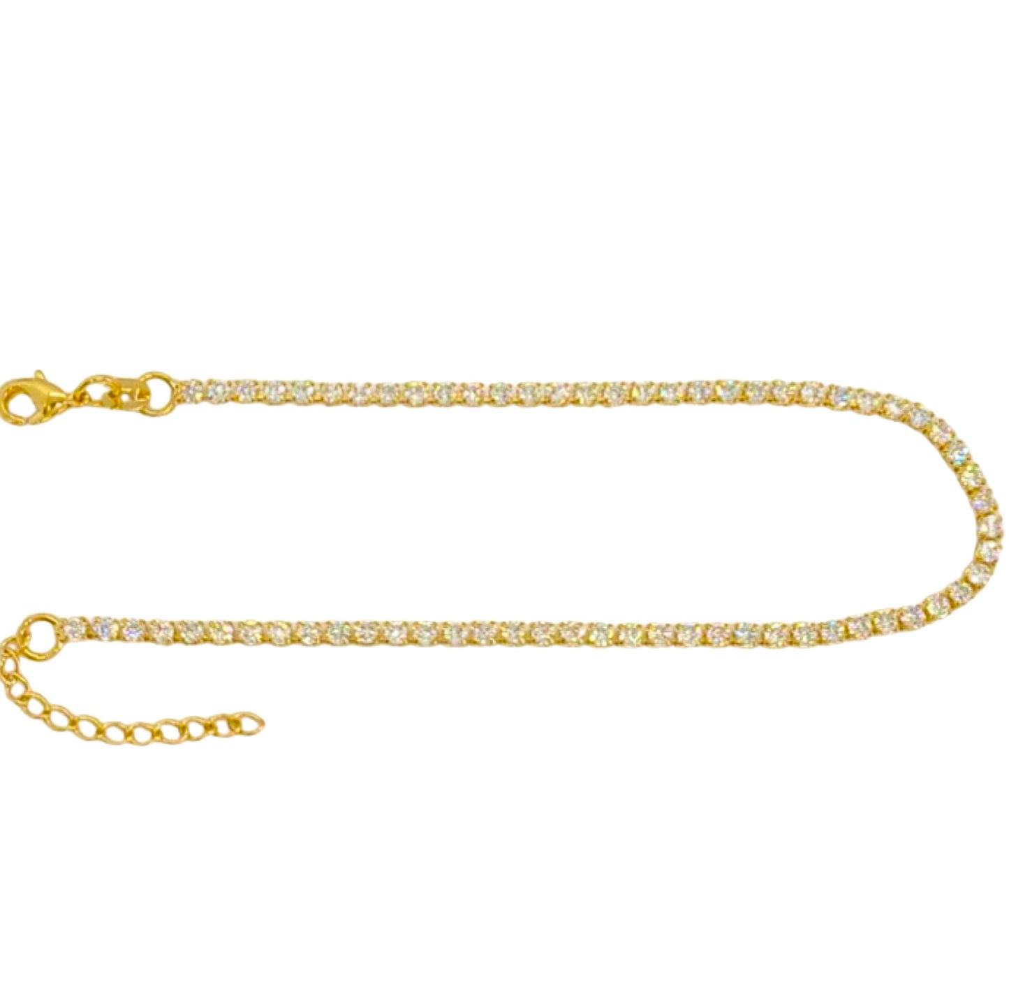 Lamia Zirconia Link Bracelet-18k Gold Filled