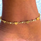 Forever Heart Link Anklet-18k Gold Filled