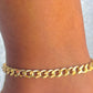 Cuban Link Anklet-18k Gold Filled