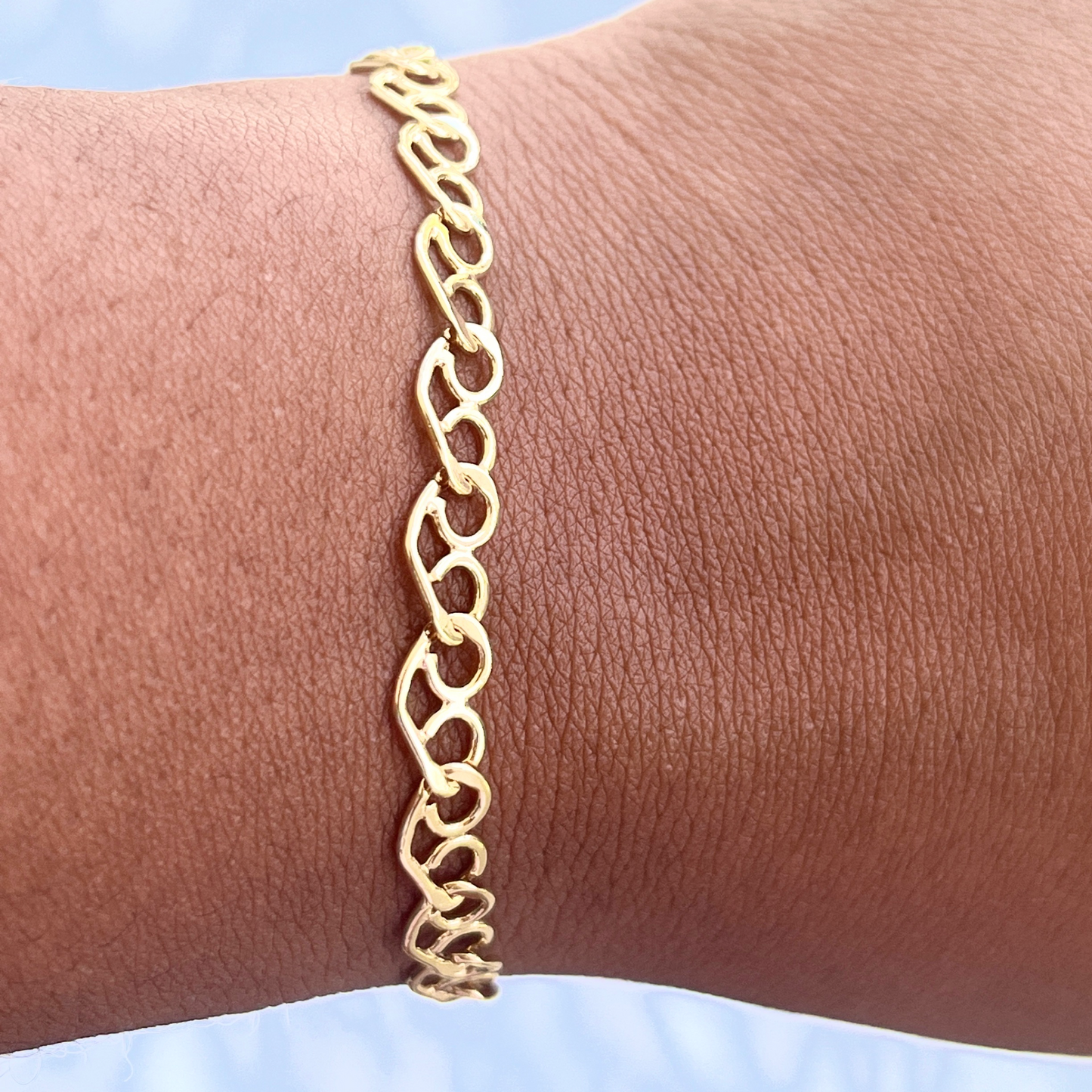 Emma Heart Link Bracelet-18k Gold Filled