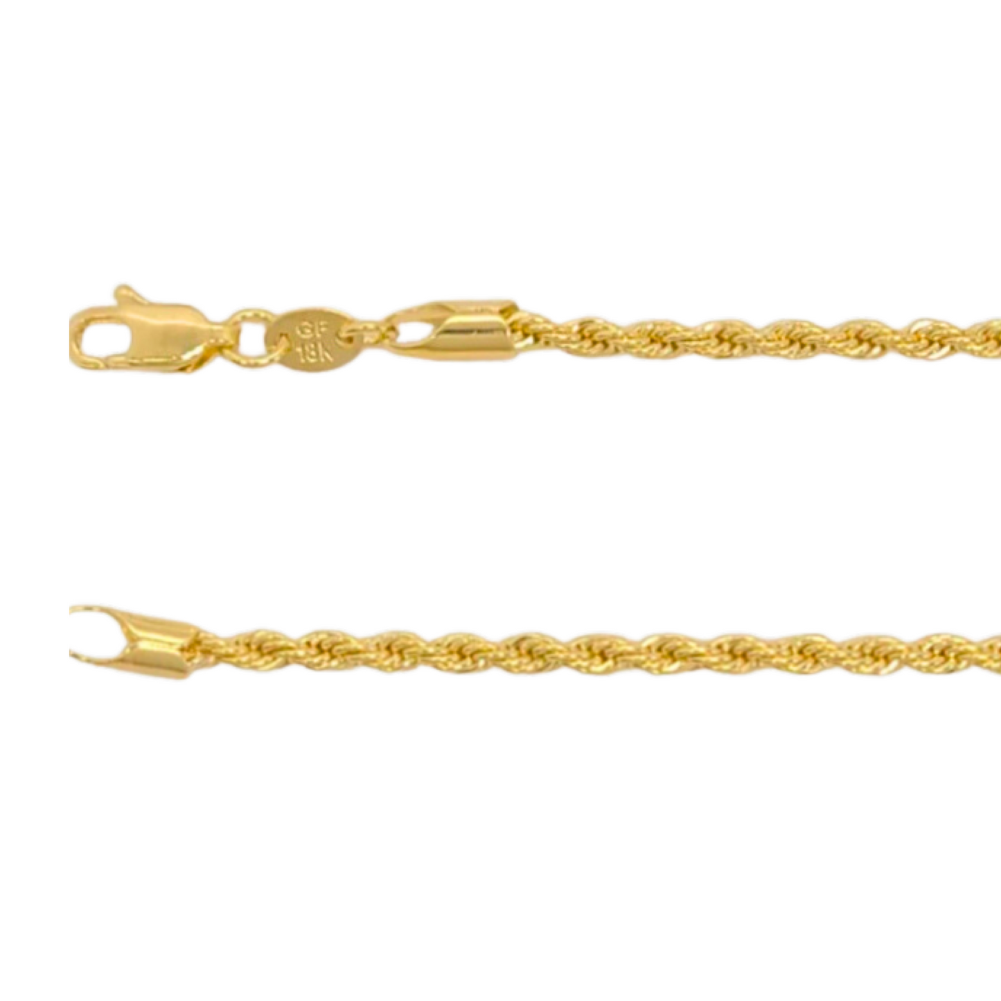 Ariel Rope Link Chain and Bracelet Set-18k Gold Filled