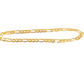 Figaro Link Anklet-18k Gold Filled