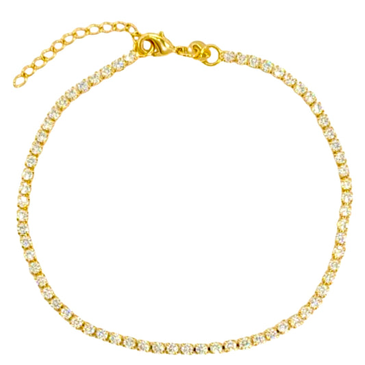 Lamia Zirconia Link Bracelet-18k Gold Filled