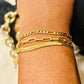 18k Gold Filled Figaro Link Bracelet