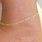 Figaro Link Anklet-18k Gold Filled 3mm