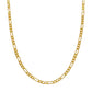 Figaro Necklace and Bracelet Set-18k Gold Filled