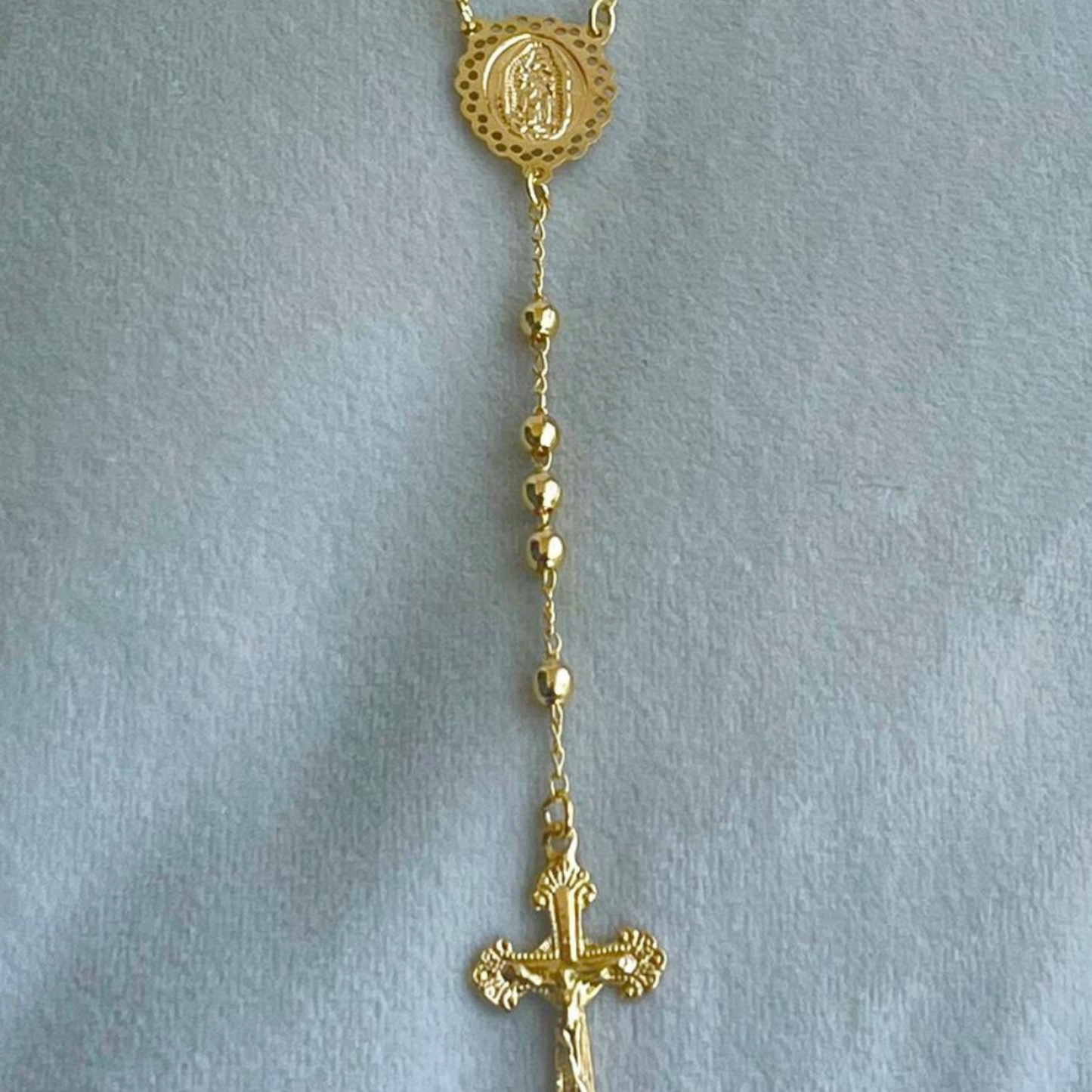 Rosary Necklace-18k Gold Filled