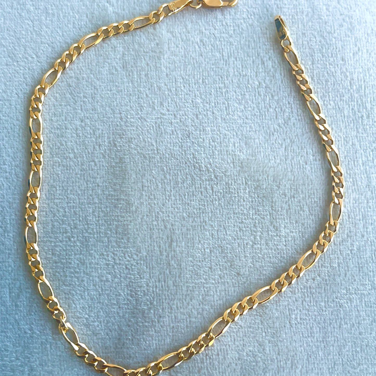 Figaro Link Anklet-18k Gold Filled 3mm