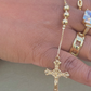 Beaded Guadalupe Rosary Necklace 24"- 18k Gold Filled