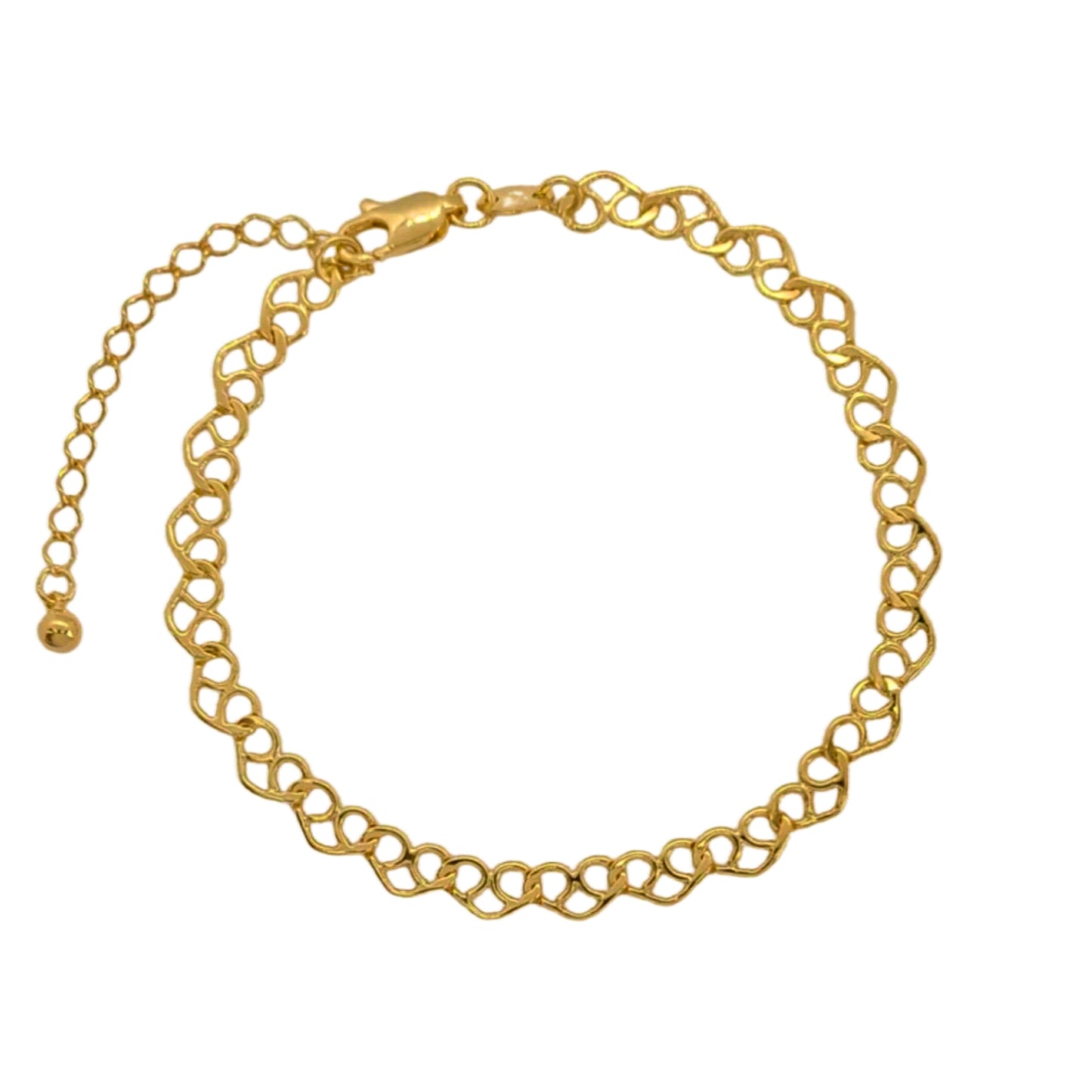 Emma Heart Link Bracelet-18k Gold Filled