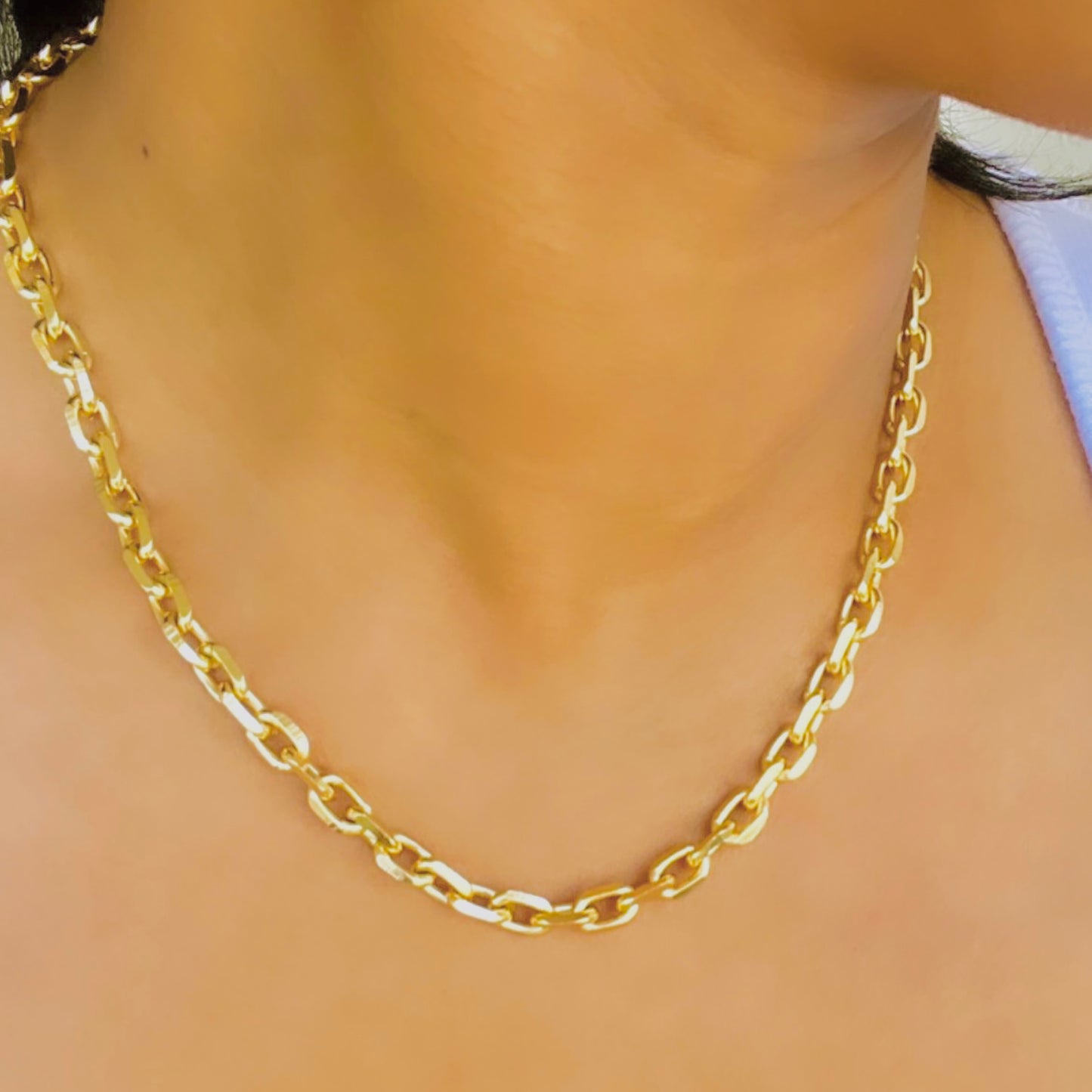 Dalia Rolo Link Chain-18k Gold Filled