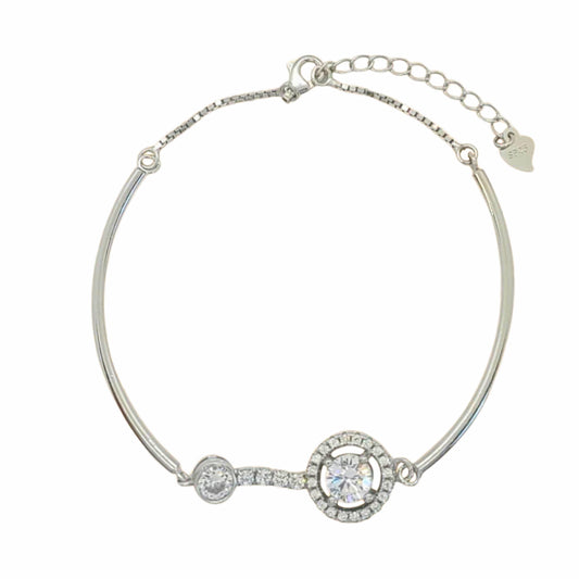 Tamar Zircon Link Bracelet-925 Sterling Silver