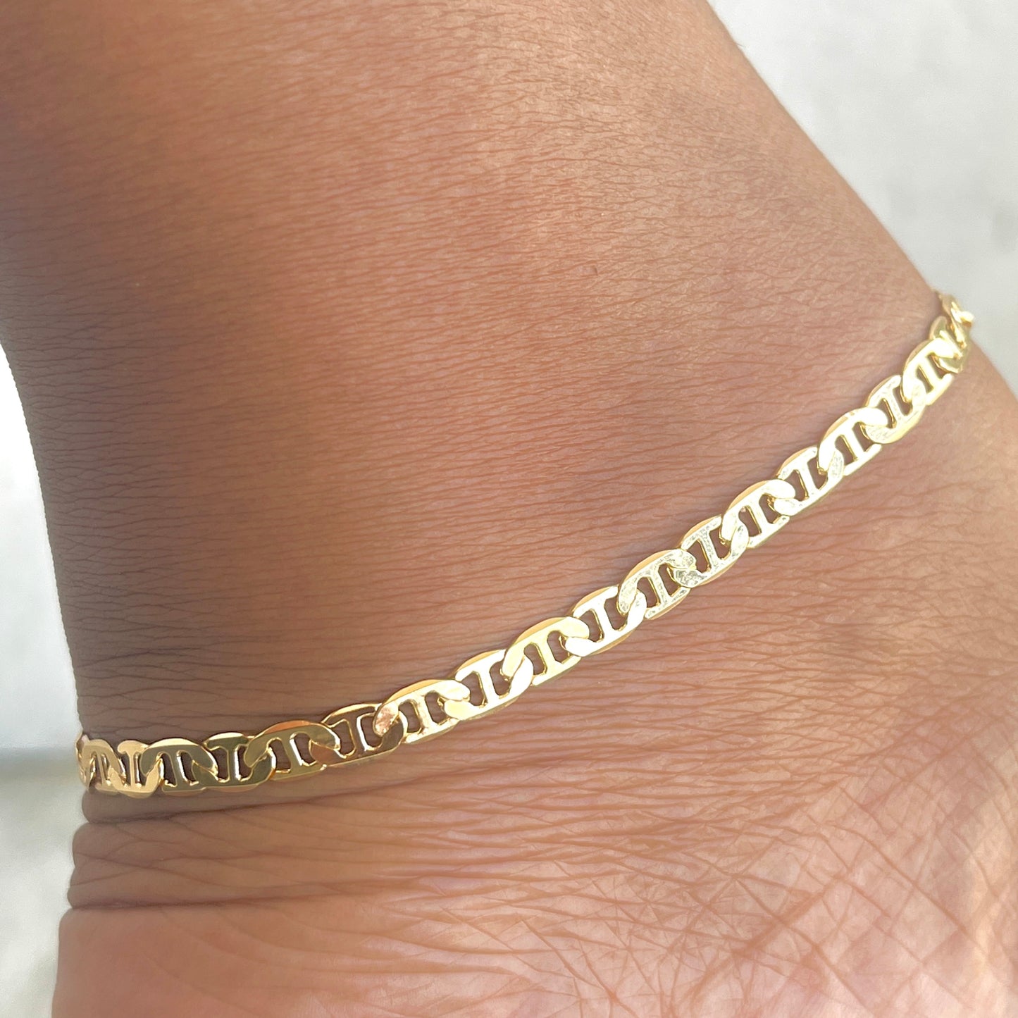 Mariner Link Anklet-18k Gold Filled