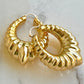 Jessie Hoop Earrings-18k Gold Plated