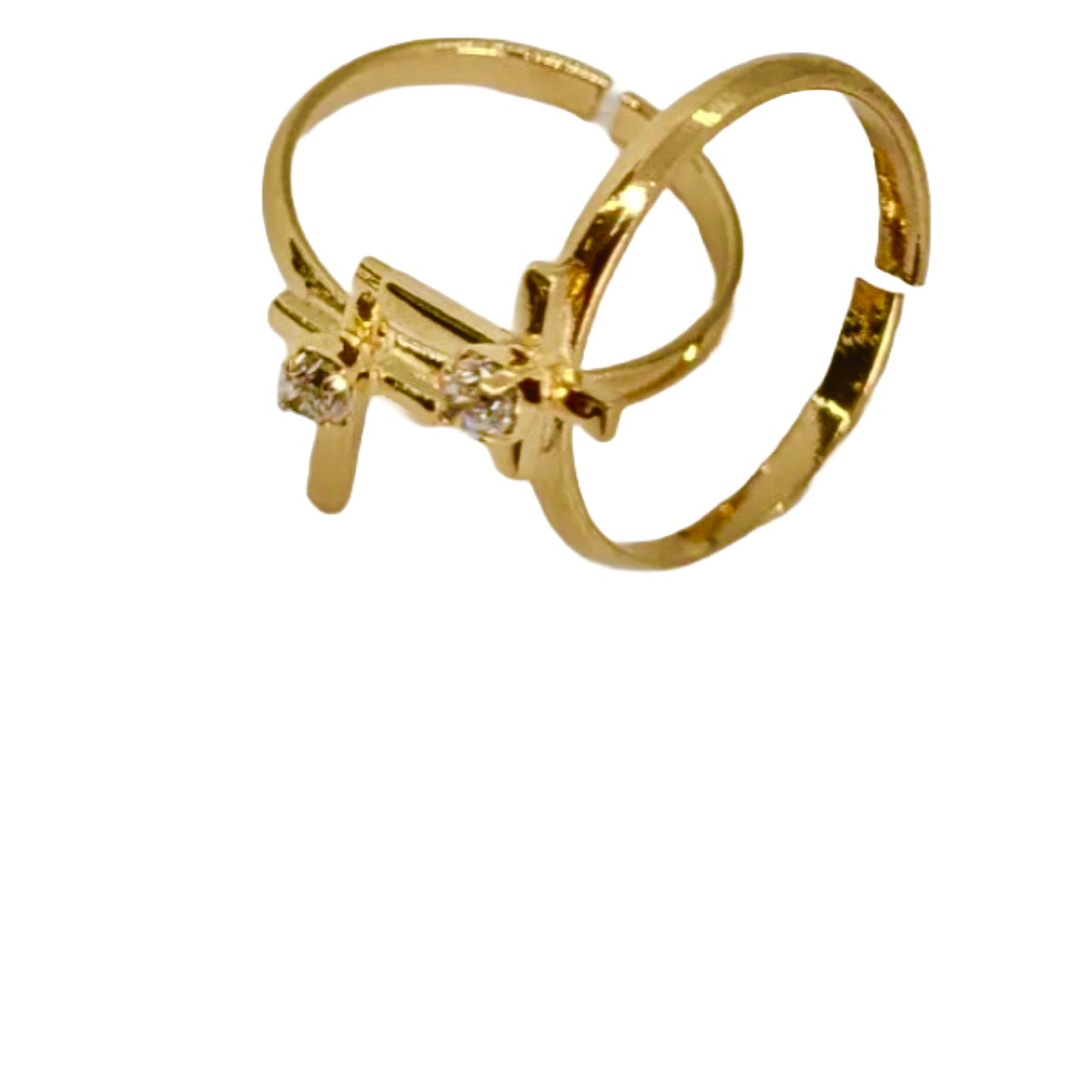 Cross Charm Toe Ring - 18k Gold Filled