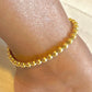 Bria Beaded Link Anklet-18k Gold Filled