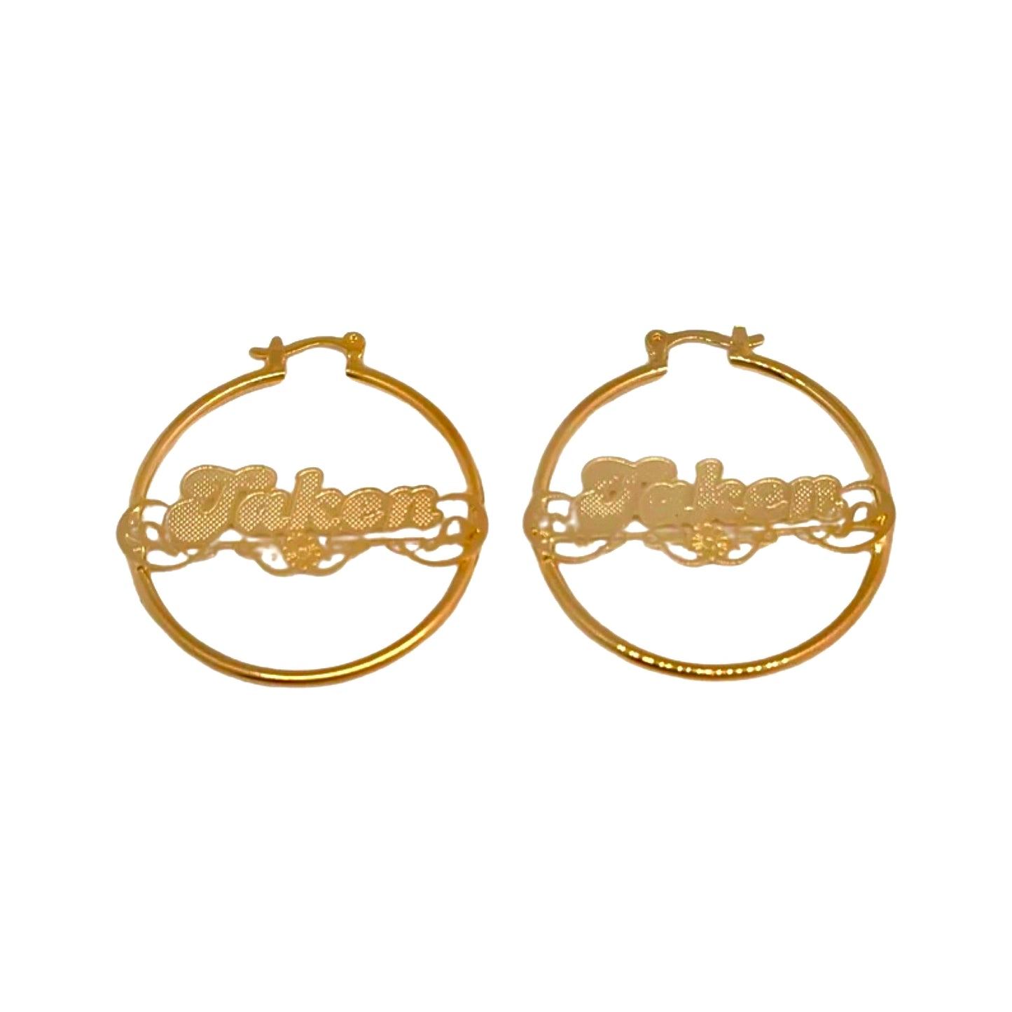 Taken Hoop Earrings-18k Gold Plated