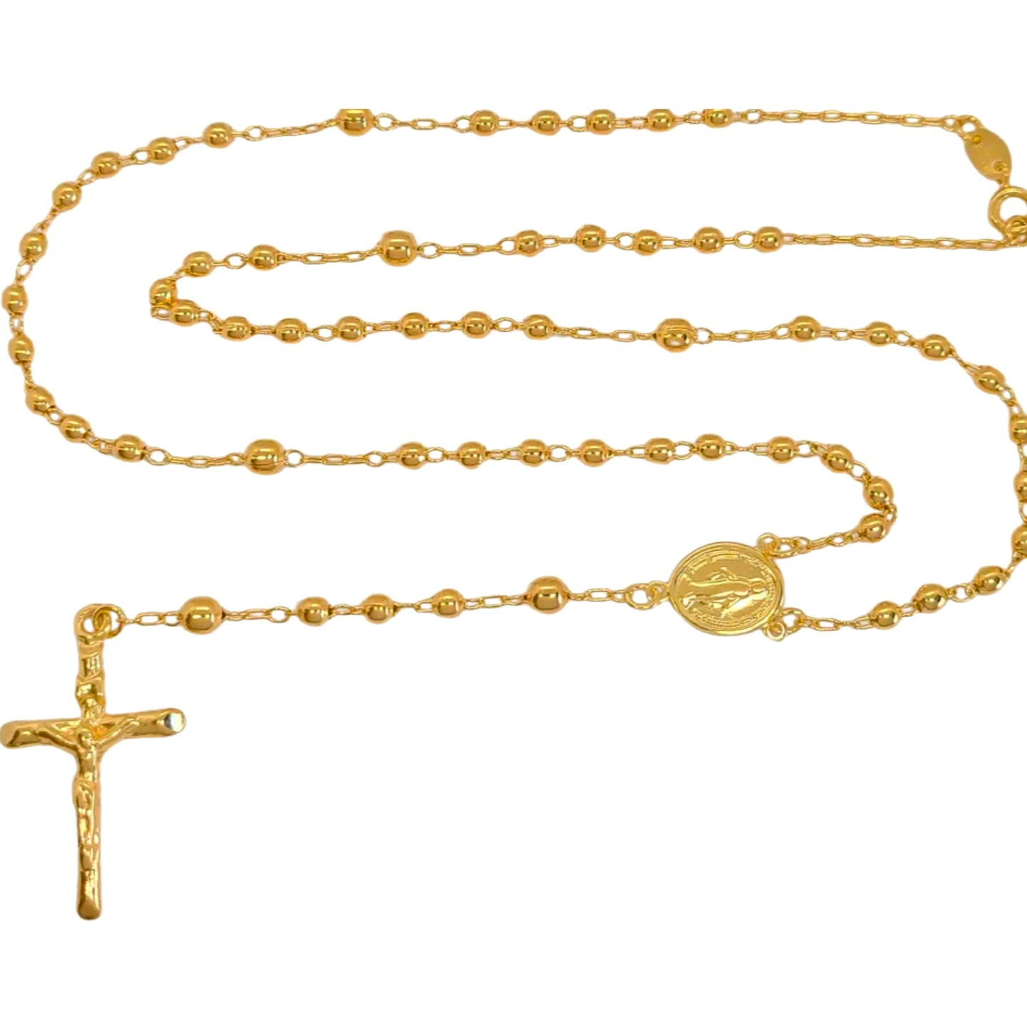 Virgin Rosary Necklace-18k Gold Filled