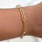 Paperclip Link Bracelet-18k Gold Filled