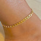 Thia Curb Link Anklet-18k Gold Filled-4.5mm