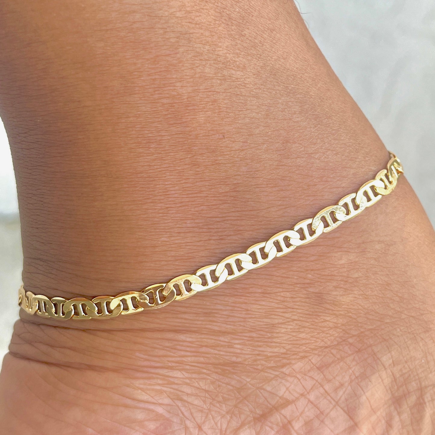 Mariner Link Anklet-18k Gold Filled