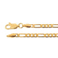 Figaro Necklace and Bracelet Set-18k Gold Filled