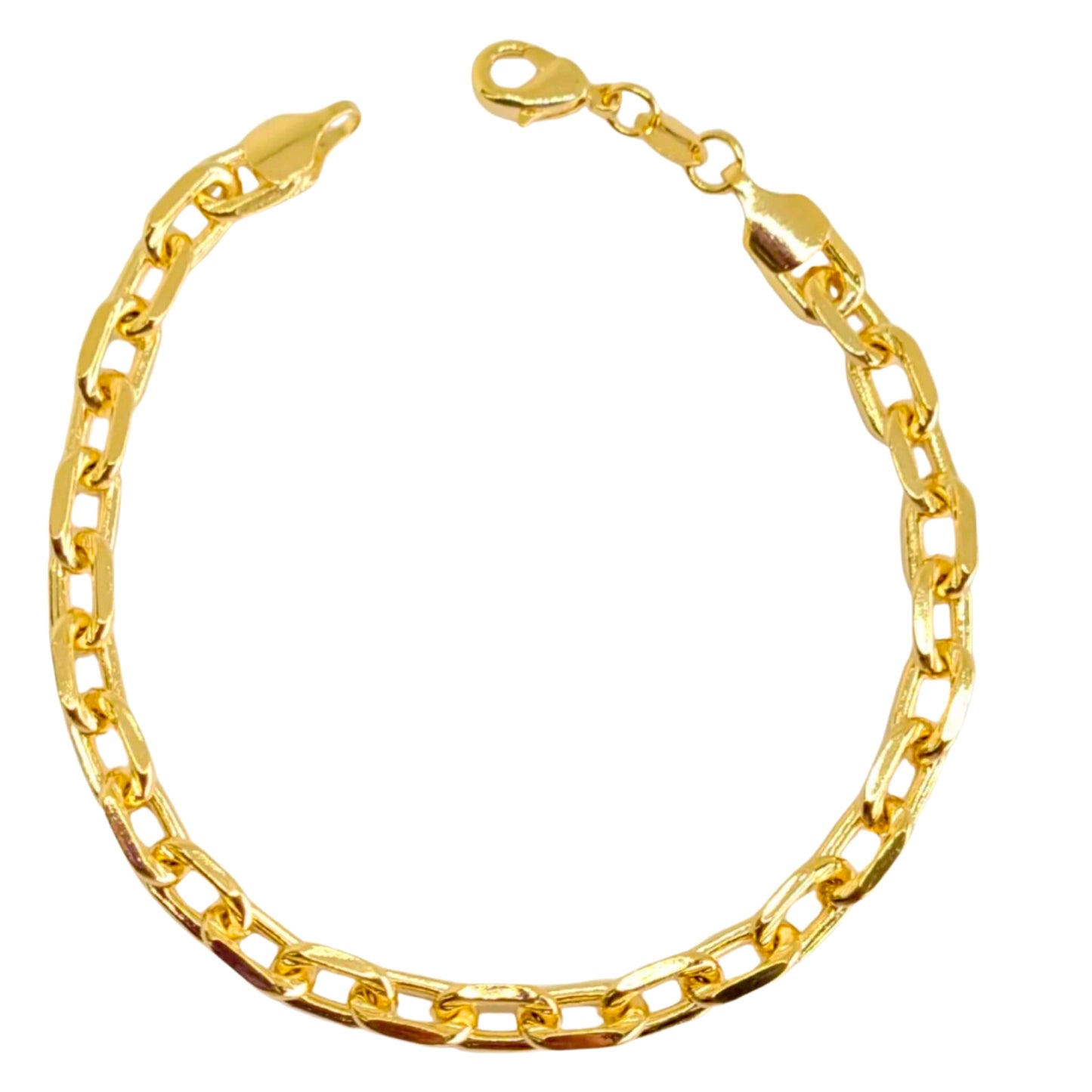 Dalia Paper Clip Link Anklet-18k Gold Filled