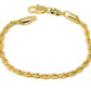 Ariel Rope Link Chain and Bracelet Set-18k Gold Filled