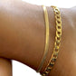 Thia Curb Link Anklet-18k Gold Filled 7mm