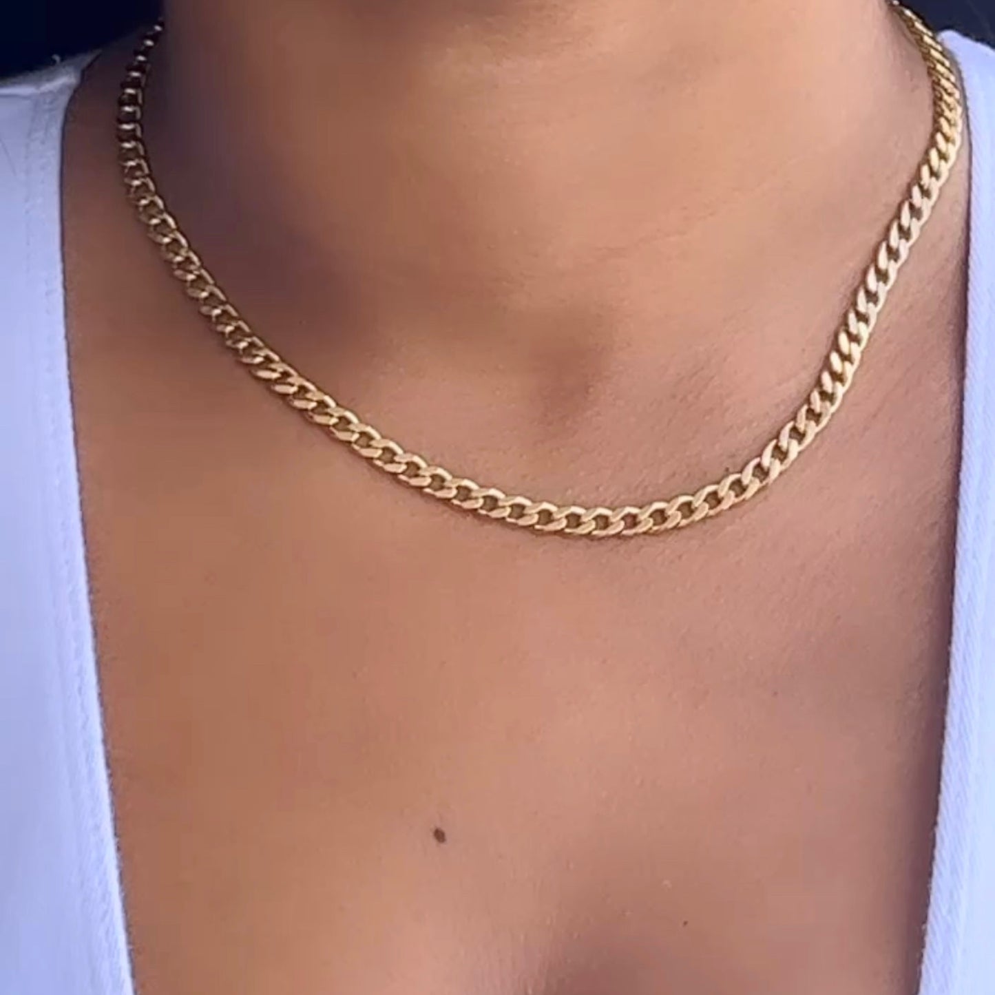 18k Gold Filled Cuban Link Chain-5mm