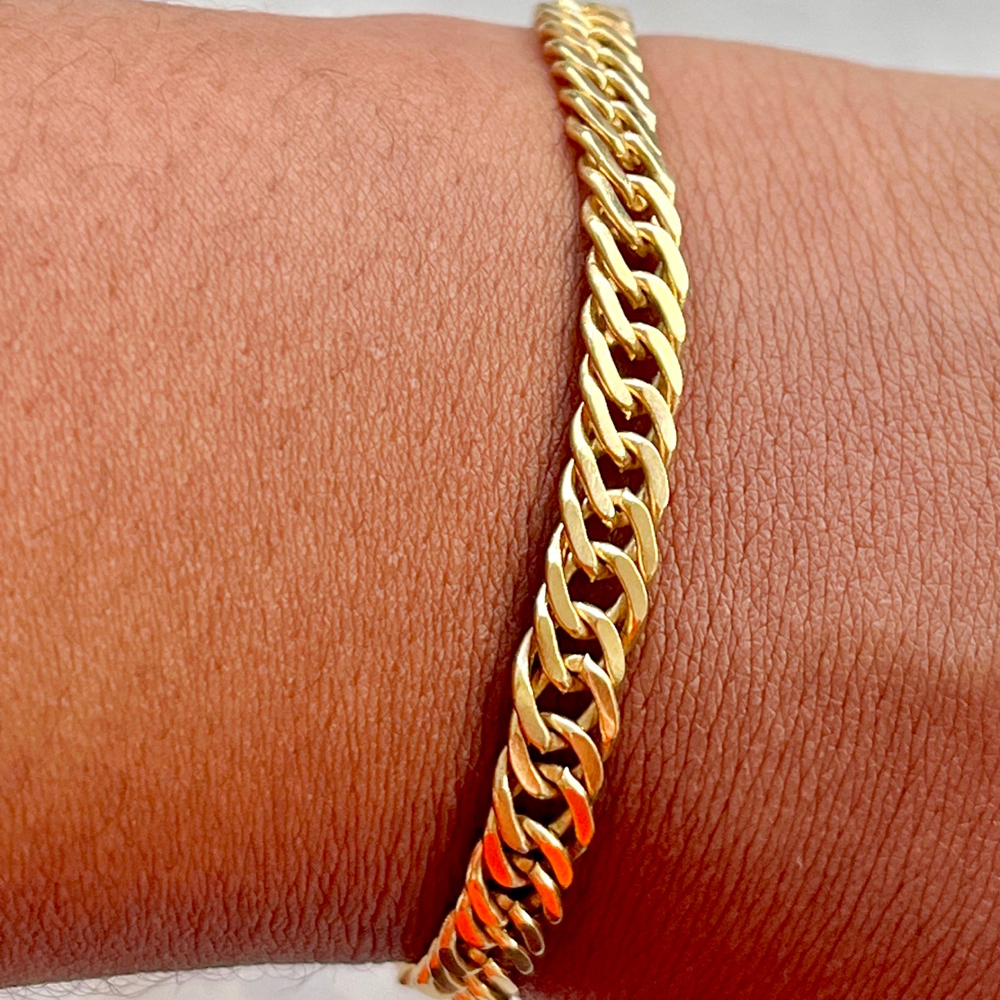 Cuban Link Bracelet 5.5MM-18k Gold Filled