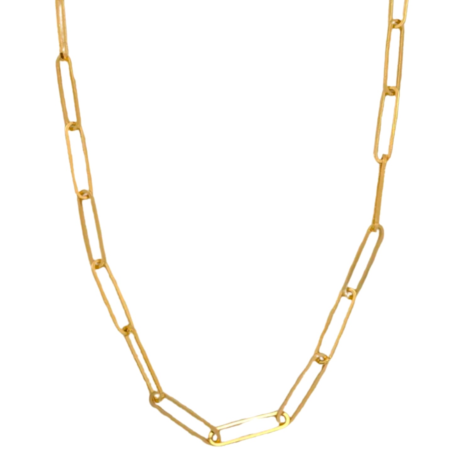 Rolo Paper Clip Link Chain-18k Gold Filled-5mm