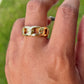 18k Gold Plated Rita Curb Band Ring