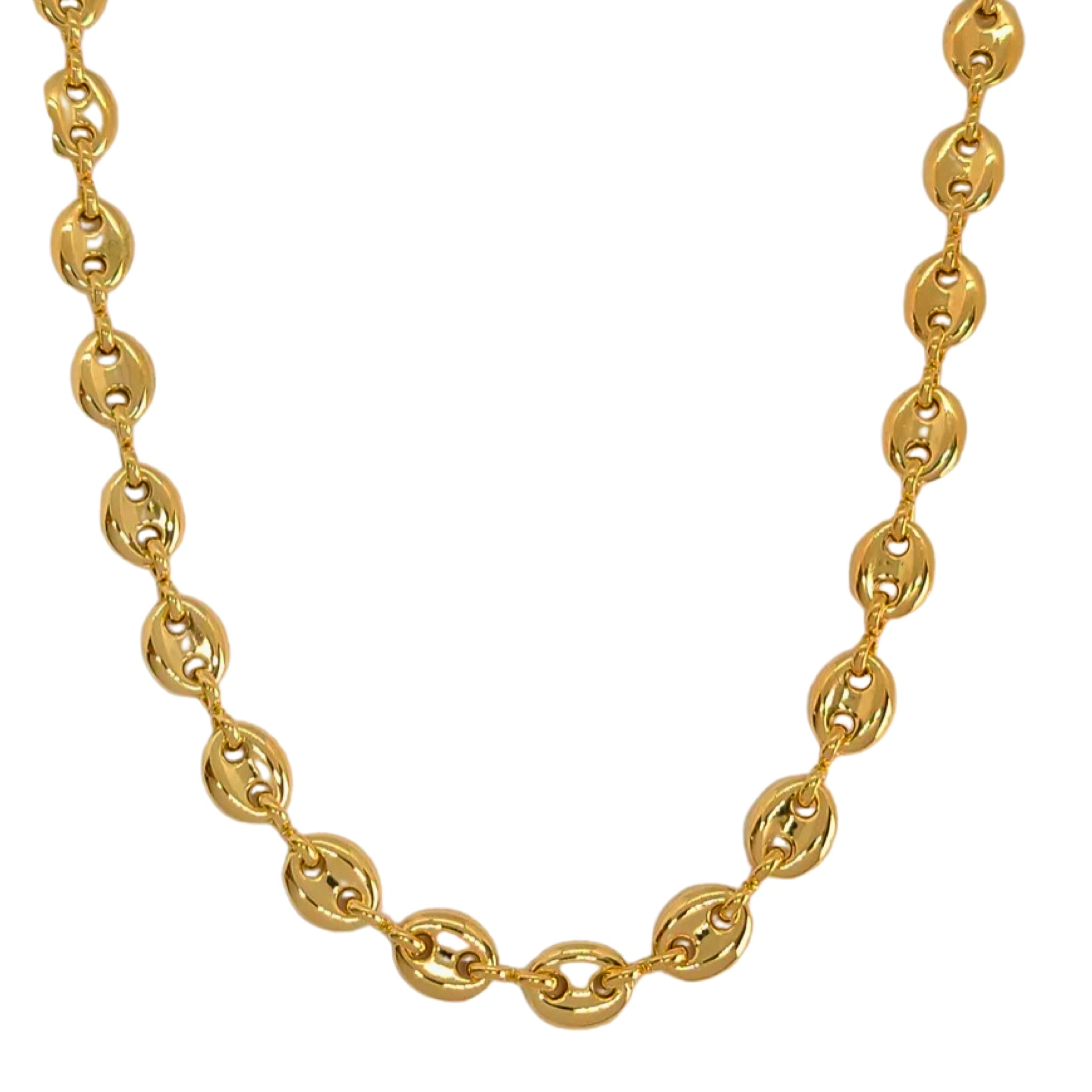 Hollow Puff Mariner Link Chain-18k Gold Filled