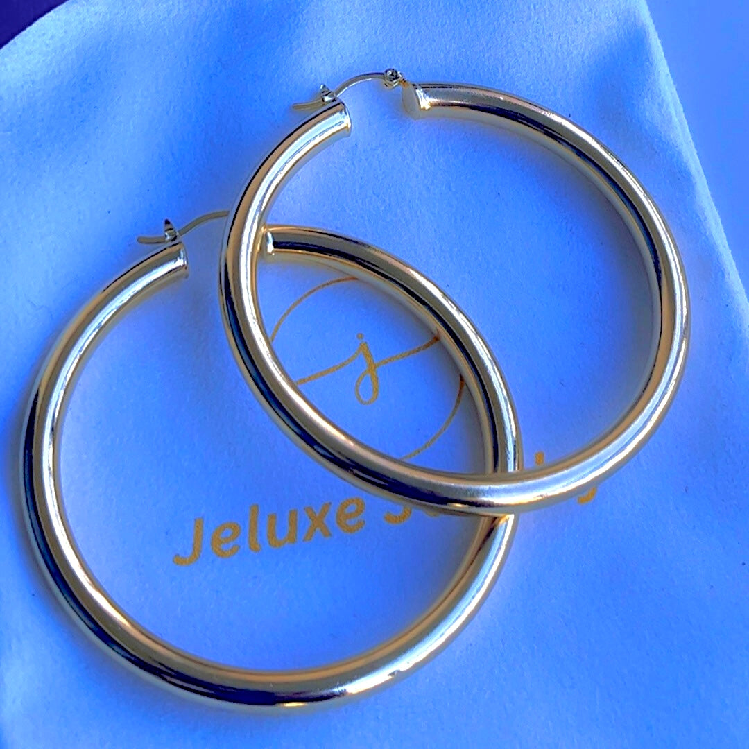 Rhea Hoop Earrings-18k Gold Plated