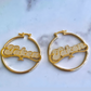 Taken Hoop Earrings-18k Gold Plated