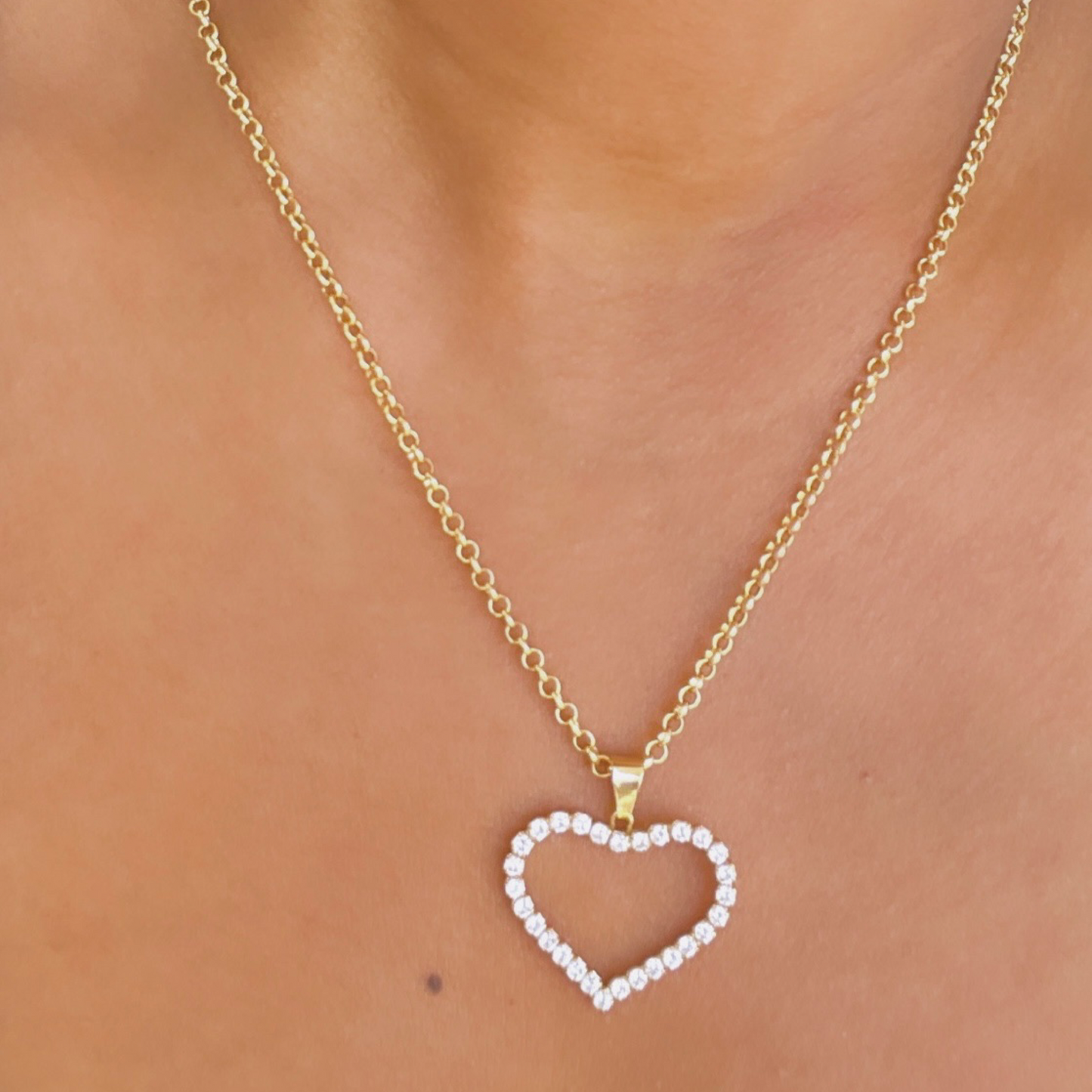 Toni Heart Pendant Necklace-18k Gold Filled