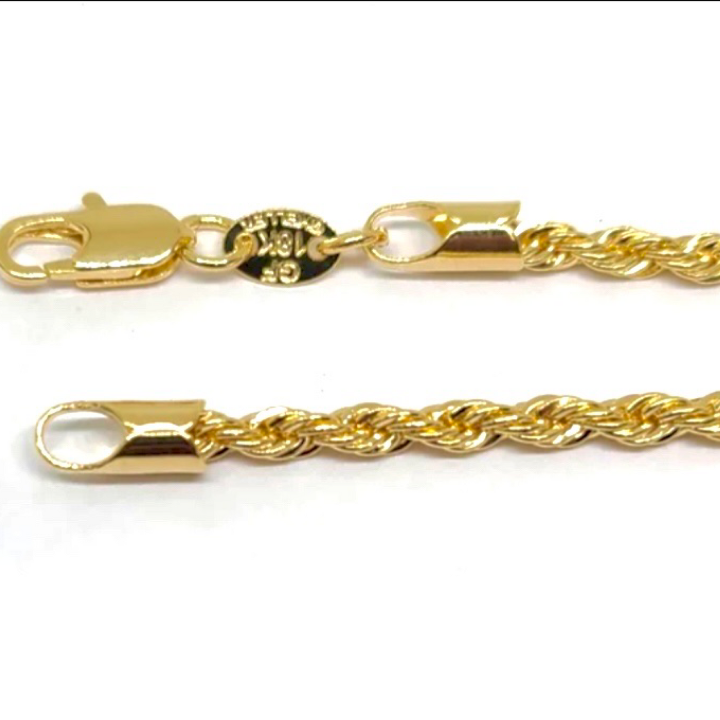 Ariel Rope Link Chain and Bracelet Set-18k Gold Filled