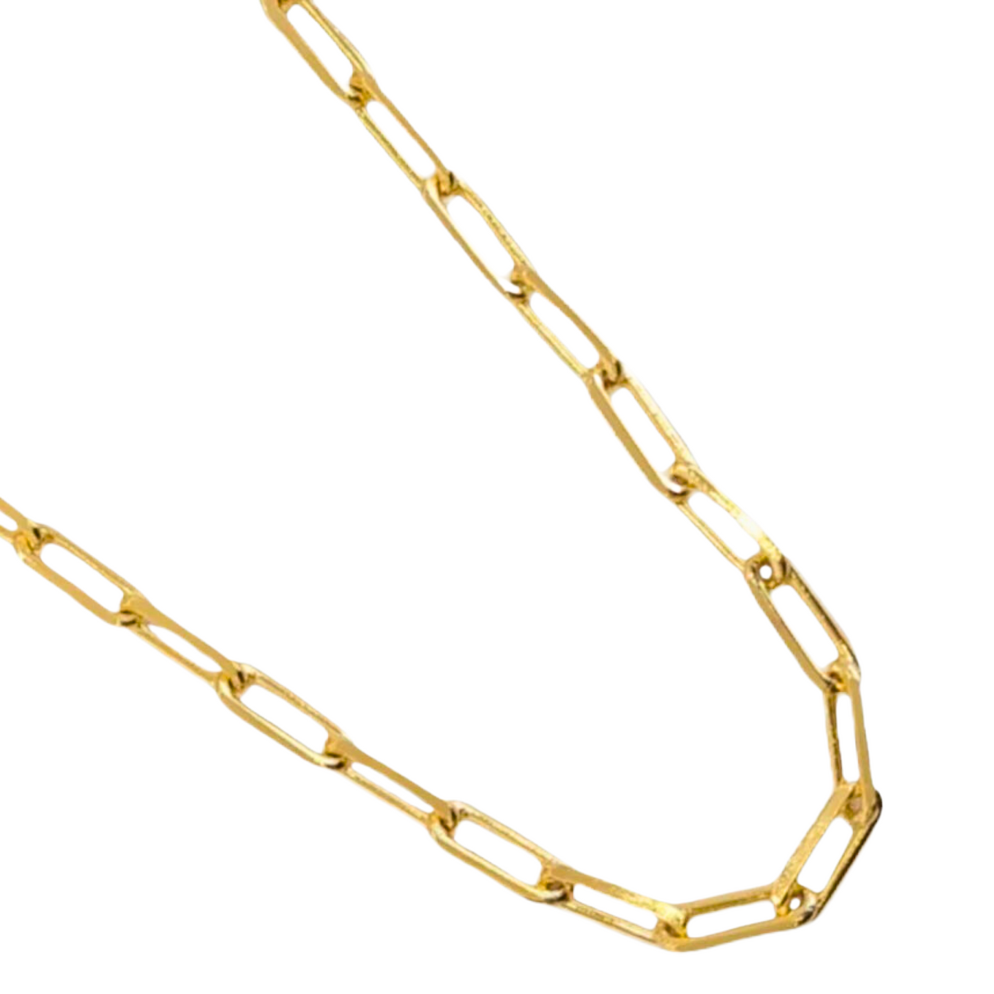 Rolo Paperclip Link Chain-18k Gold Filled