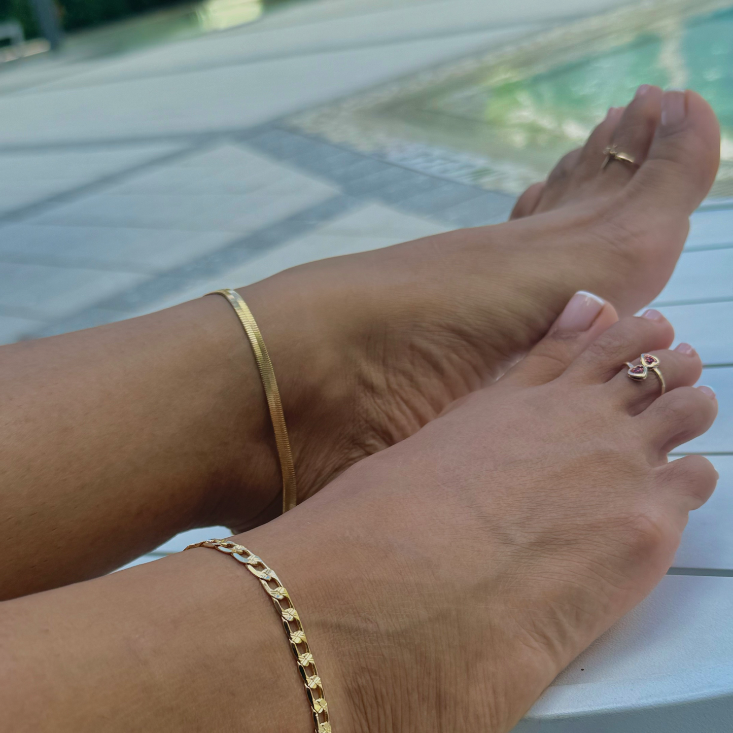 Amora Adjustable Heart Toe Ring - 18k Gold Filled