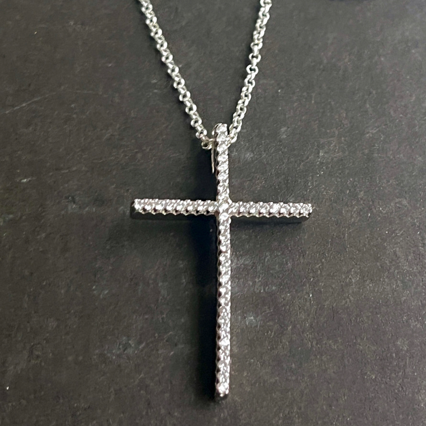 Clara Cross Necklace-925 Sterling Silver