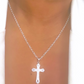 Elise Cross Necklace-925 Sterling Silver