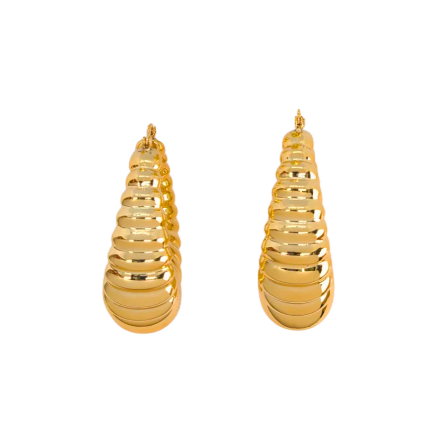 Jessie Hoop Earrings-18k Gold Plated