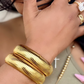 Chardae Chunky Bangle-Gold Plated