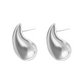 Torie Chunky Teardrop Earrings-Silver Plated