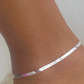 Herringbone Link Anklet-925 Sterling Silver