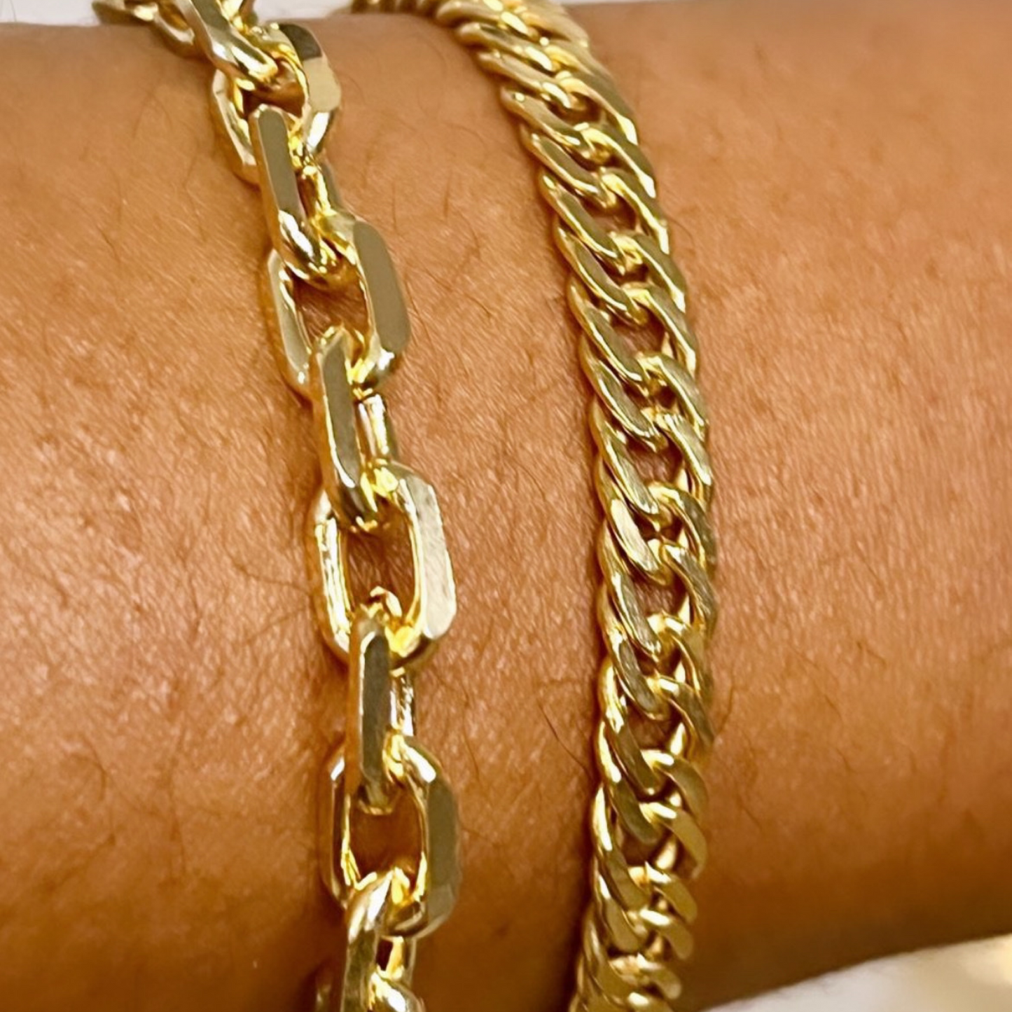 Cuban Link Bracelet 5.5MM-18k Gold Filled